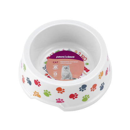 Printed Melamine Cat Bowl, Asstd Designs