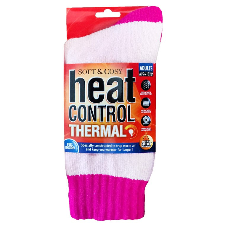 Ladies Premium Heat Control Socks Pink