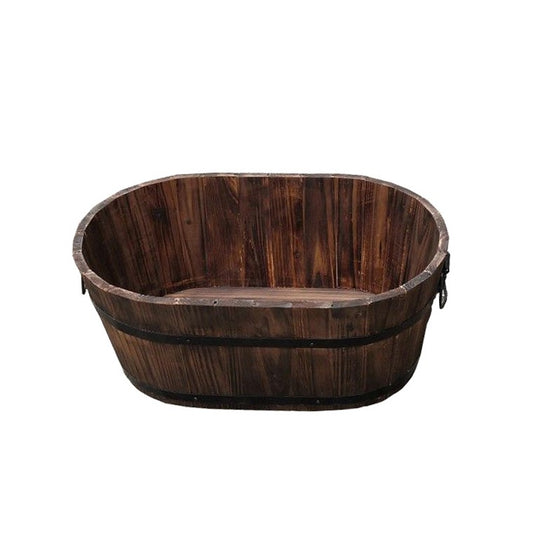 Oval Wood Barrel