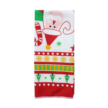 Printed Christmas Tea-Towel, Asstd