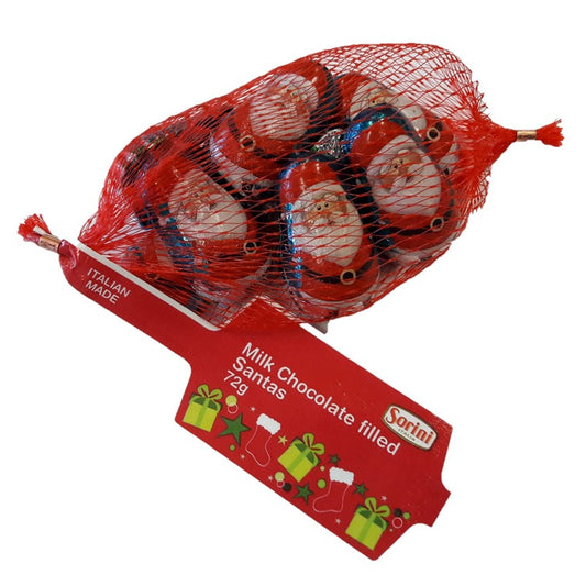 Sorini Milk Chocolate Cream Filled Santa’s, 72g