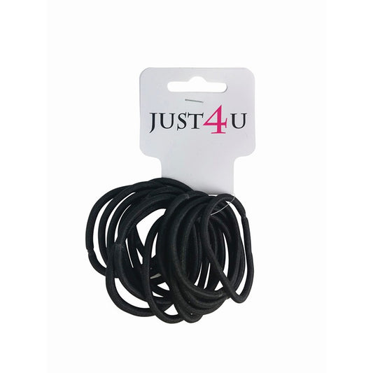 Hair Elastic, Black, 15pk