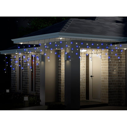 Icicle Lights, Blue & White, 300 LED