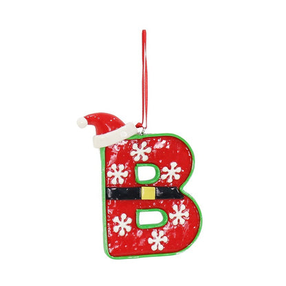 Hanging Alphabet Ornament, 9cm, Asstd