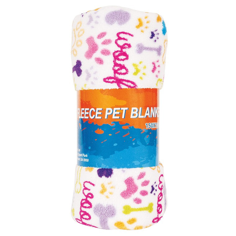 Coral Fleece Pet Blanket, 2 Asstd Colours