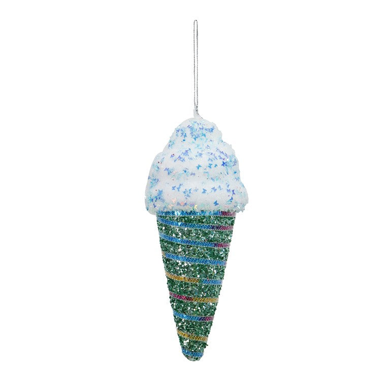 Hanging Icecream Rainbow Cone, 15cm, Asstd