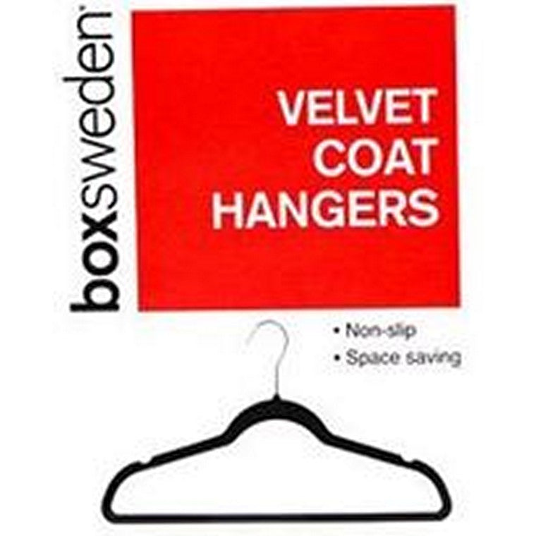 Box Sweden Velvet Hanger, 3pk