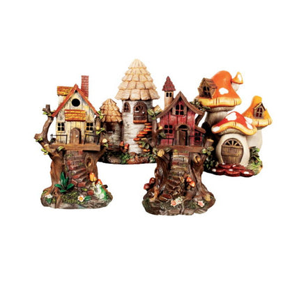 Solar Fairy Houses, 4 Asstd Designs