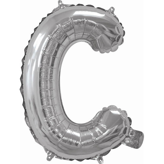 Silver Foil Balloon ,35cm, Letter C