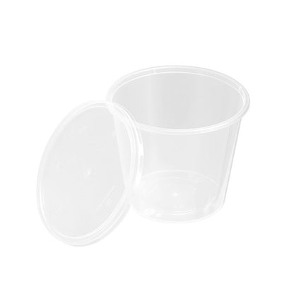 L&L Round Food Container, 500ml, 8pk