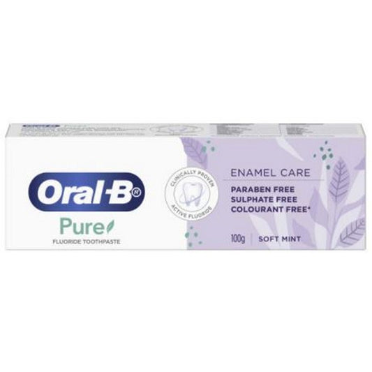 Oral B Toothpaste, Pure Enamel Care, Soft Mint, 100gm