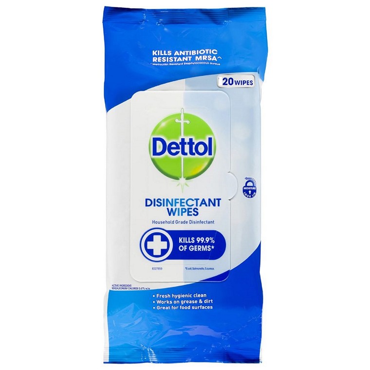 Dettol Power Fresh Multi Purpose Large Wipes, 20pk