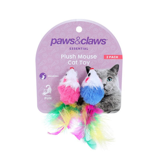 Plush Mouse Cat Toy, 2pk