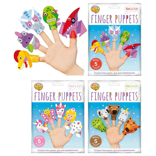 Finger Puppets , 5pces, Asstd Designs