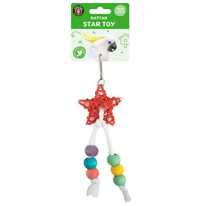 Bird Toy, Rattan Star, Asstd