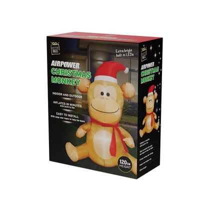 Xmas Inflatable Cute Monkey, 1.2m