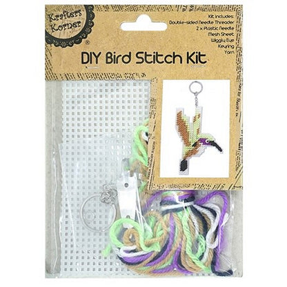 DIY Mesh Bird Stitch Kit, 4 Asstd Designs