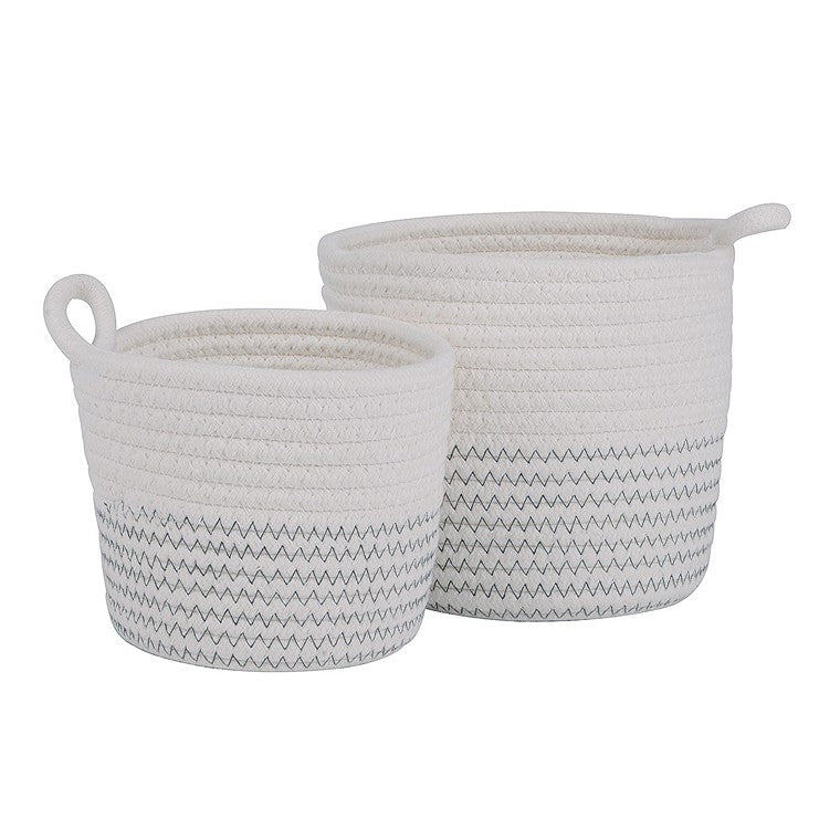 H&G Cotton Basket, Set Of 2