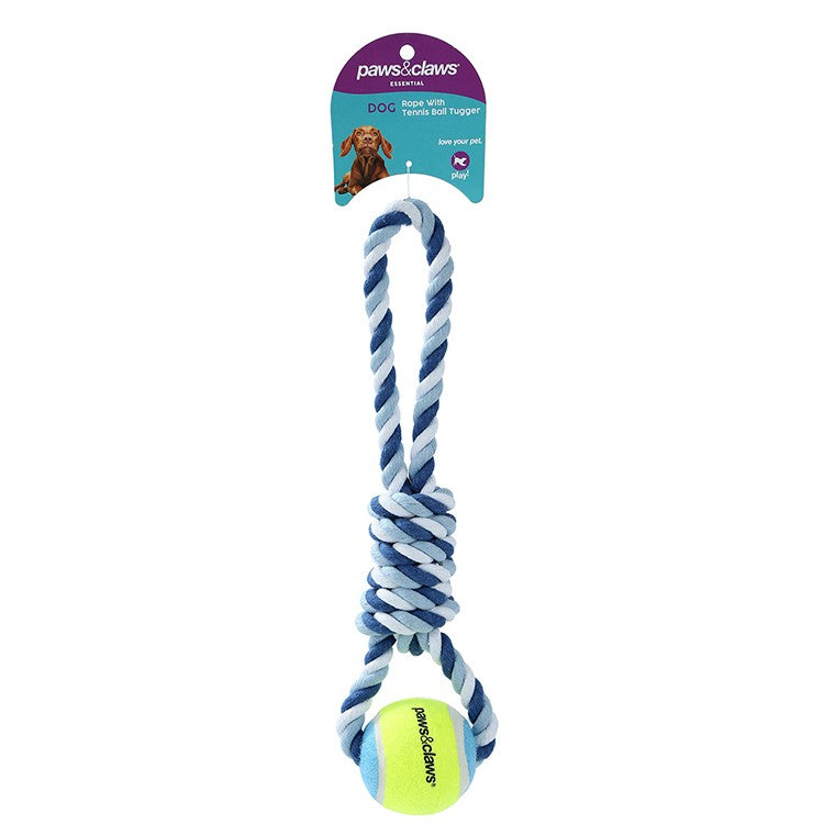 Rope w/ Tennis Ball Tugger, Asstd