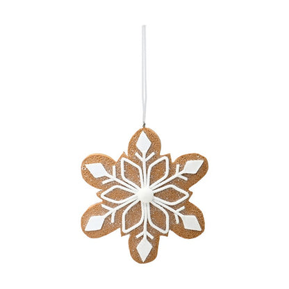 Gingerbread Snowflake, 10cm, Asstd