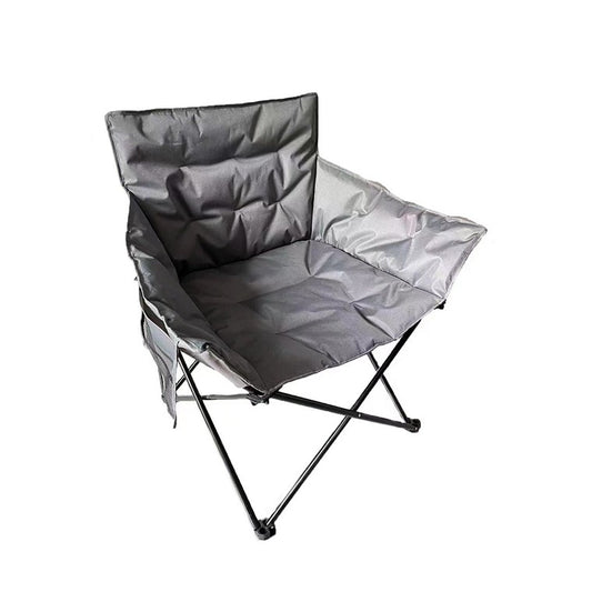 Deluxe Camping Chair w/ Book Pocket, Charcoal