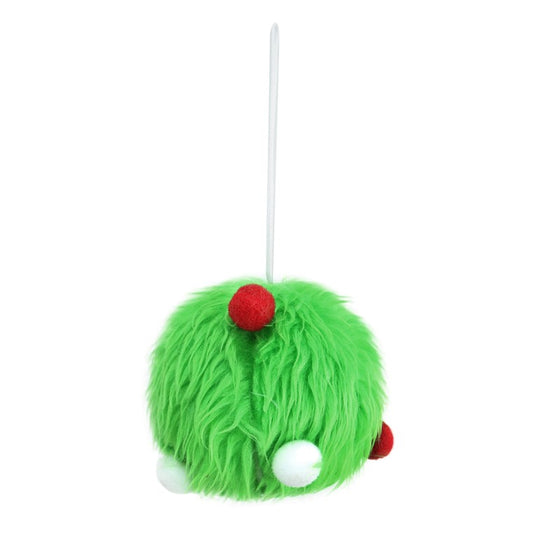 Mean Green Fur Bauble, 10cm