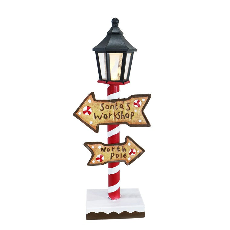 LED Metal Gingerbread Table Lamp, 30cm, Asstd