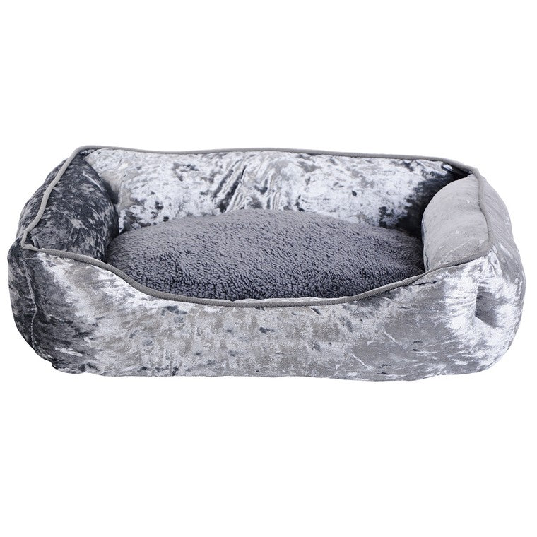 Velvet Rectangle Pet Bed, Asstd