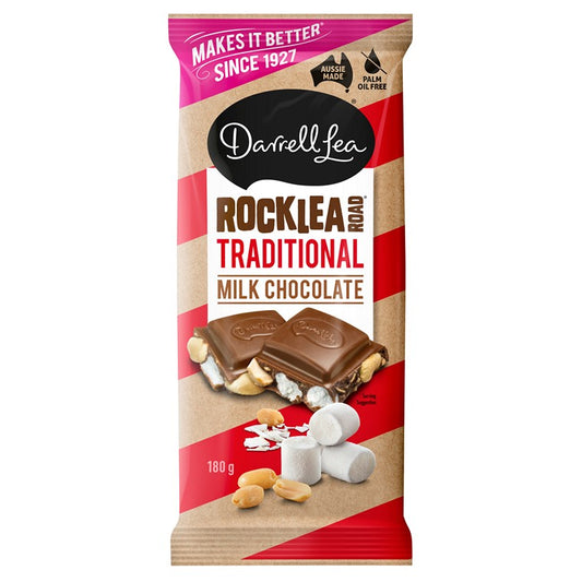 Darrell Lea Rocklea Road Milk Chocolate Block, 180gm