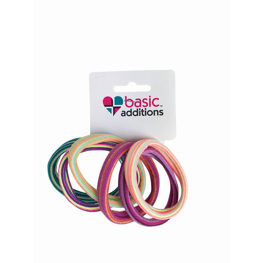 Hair Elastic Soft Touch, Stripe Mix, 6pk