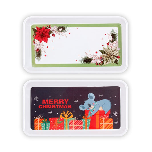 Melamine Xmas Sandwich Tray, 2 Asstd