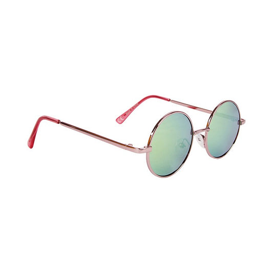 Kids, Metal Round Sunglasses, Pink