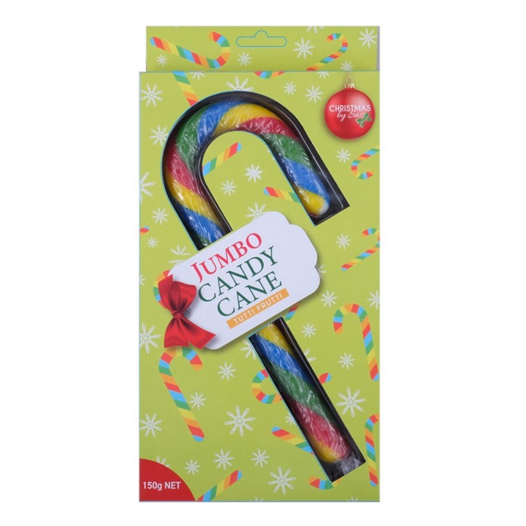 Candy Cane Jumbo Tutti Frutti 23Cm, 150g