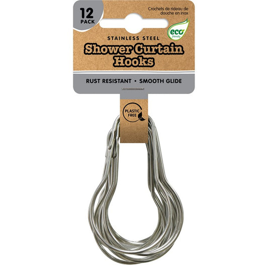 Shower Curtain Hooks, 12pk