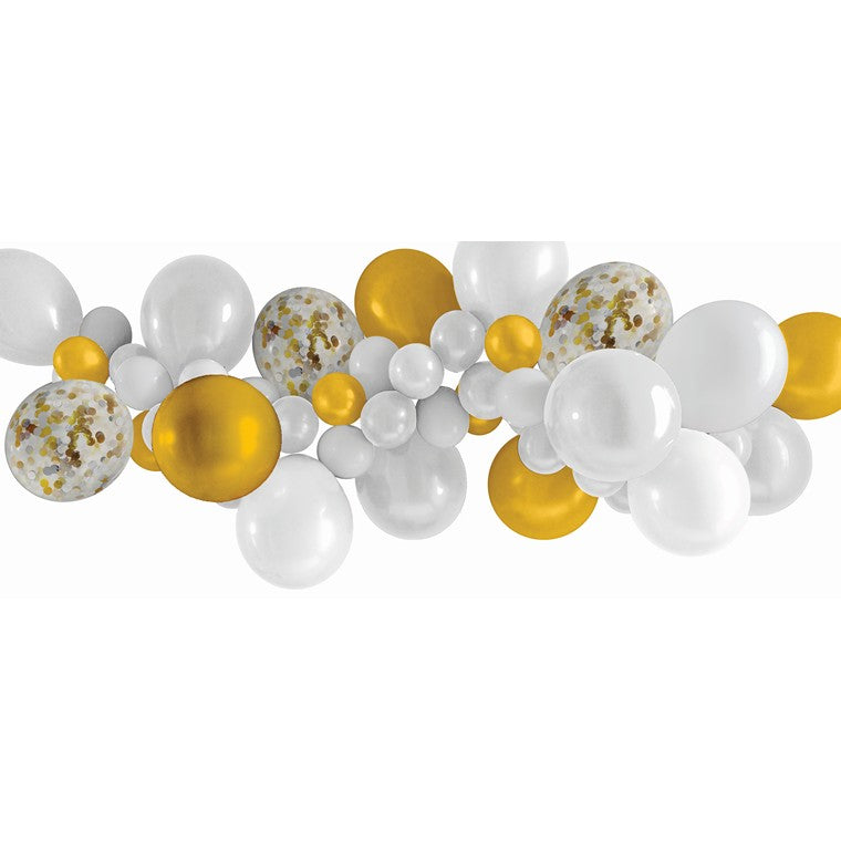 Ballon Garland, White Gold, 40pk