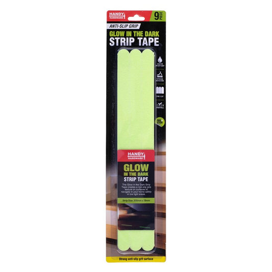 Strip Tape, Glow in the Dark, 9pc