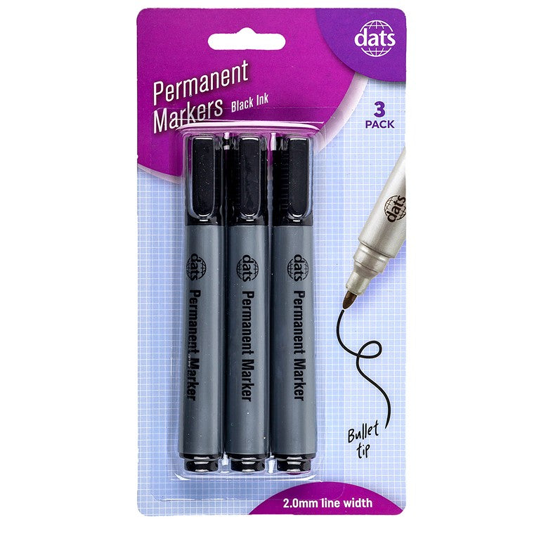 Permanent Markers, 3pk