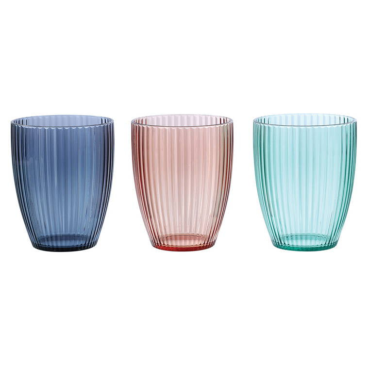 Palm Deco Tumbler, 470ml, 3 Asstd Colours