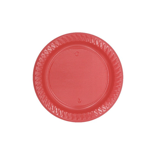 Reusable Plate, Red, 23cm, 20pk