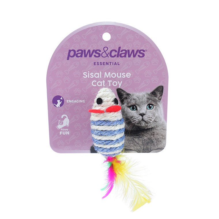 Sisal Mouse Cat Toy, Asstd