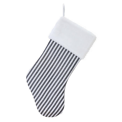 Classic Stocking w/ Plush Trim, 50cm, Asstd