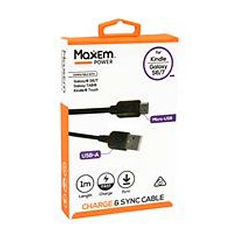 Maxem Cable, USB to Micro USB, 1m