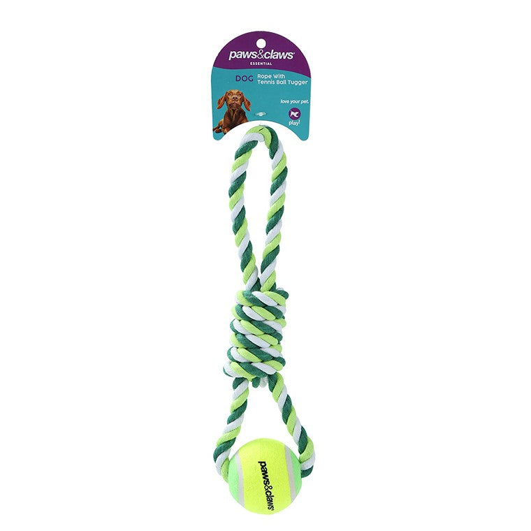 Rope w/ Tennis Ball Tugger, Asstd