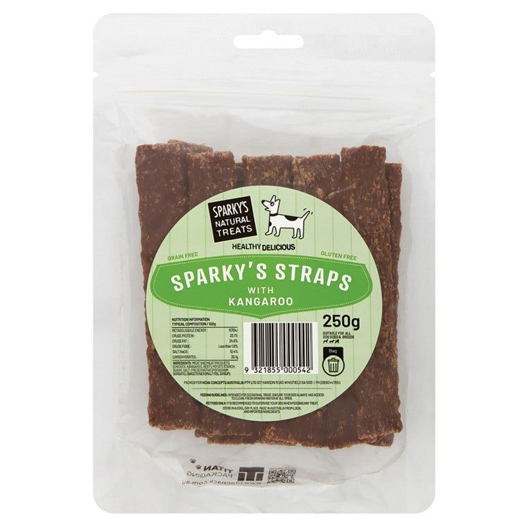 Sparkys Straps w/ Kangaroo, 250gm