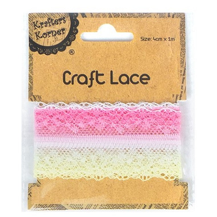 Craft Ombre Lace, 5 Asstd Colours