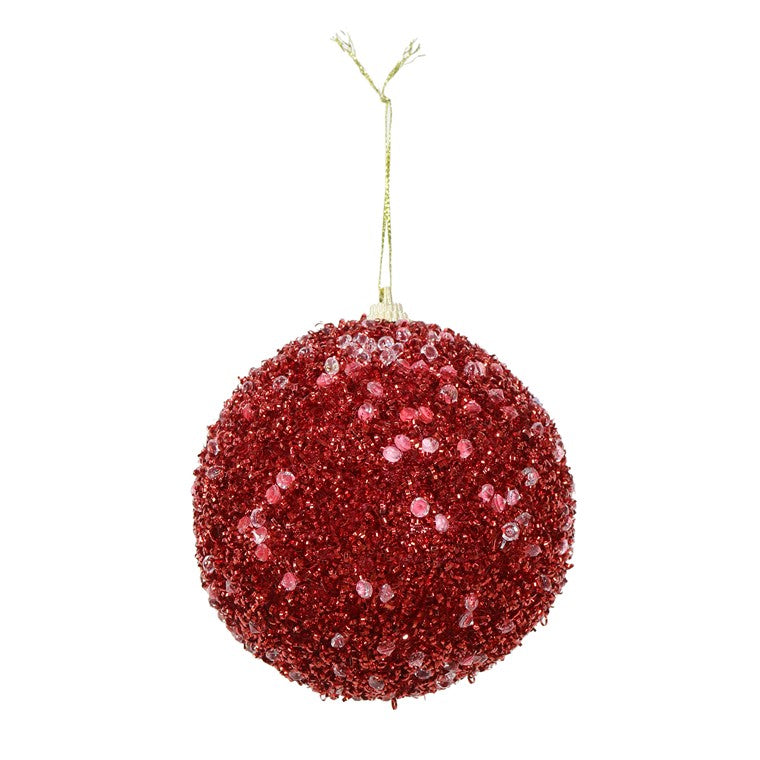 Icy Tinsel Bauble, Asstd