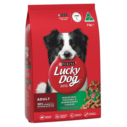 Lucky Dog, Adult, Minced Beef, Vegetable & Marrowbone, 3kg