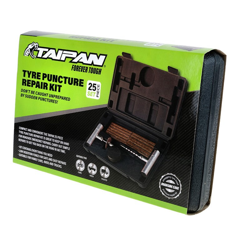 Taipan Tyre Puncture Repair Kit, 25pces