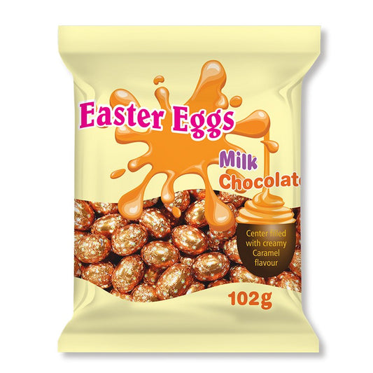 Milk Chocolate Caramel Filled Eggs Bag, 102g