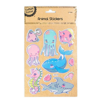 Animal Stickers, 3 Asstd Designs